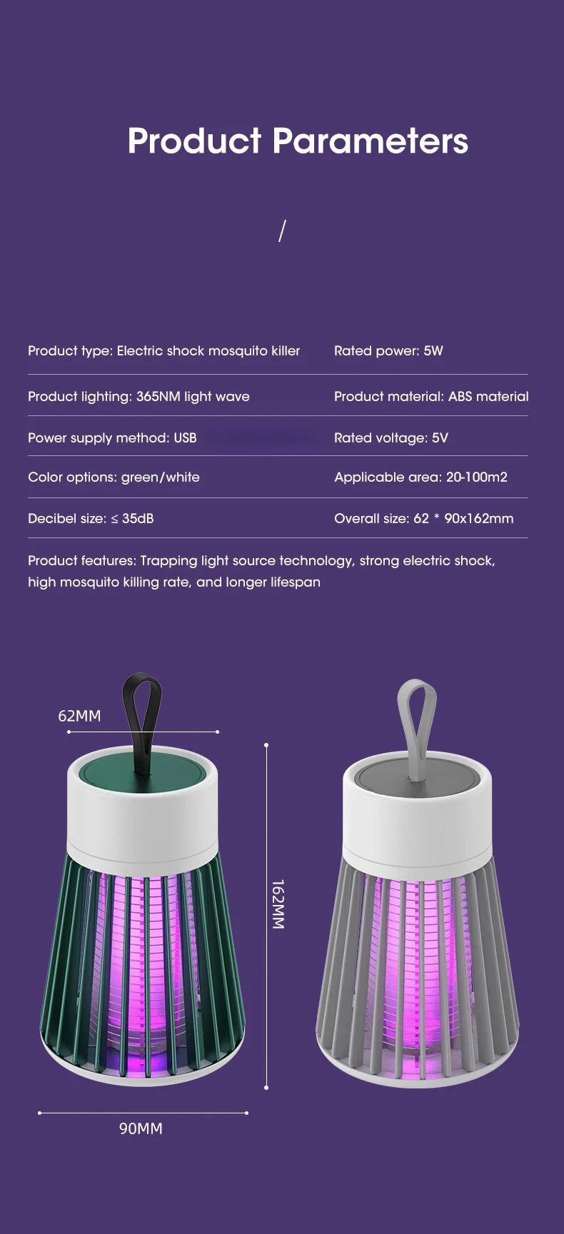 Smart Mosquito Killer – Peaceful Sleep Without Bites or Noise!"