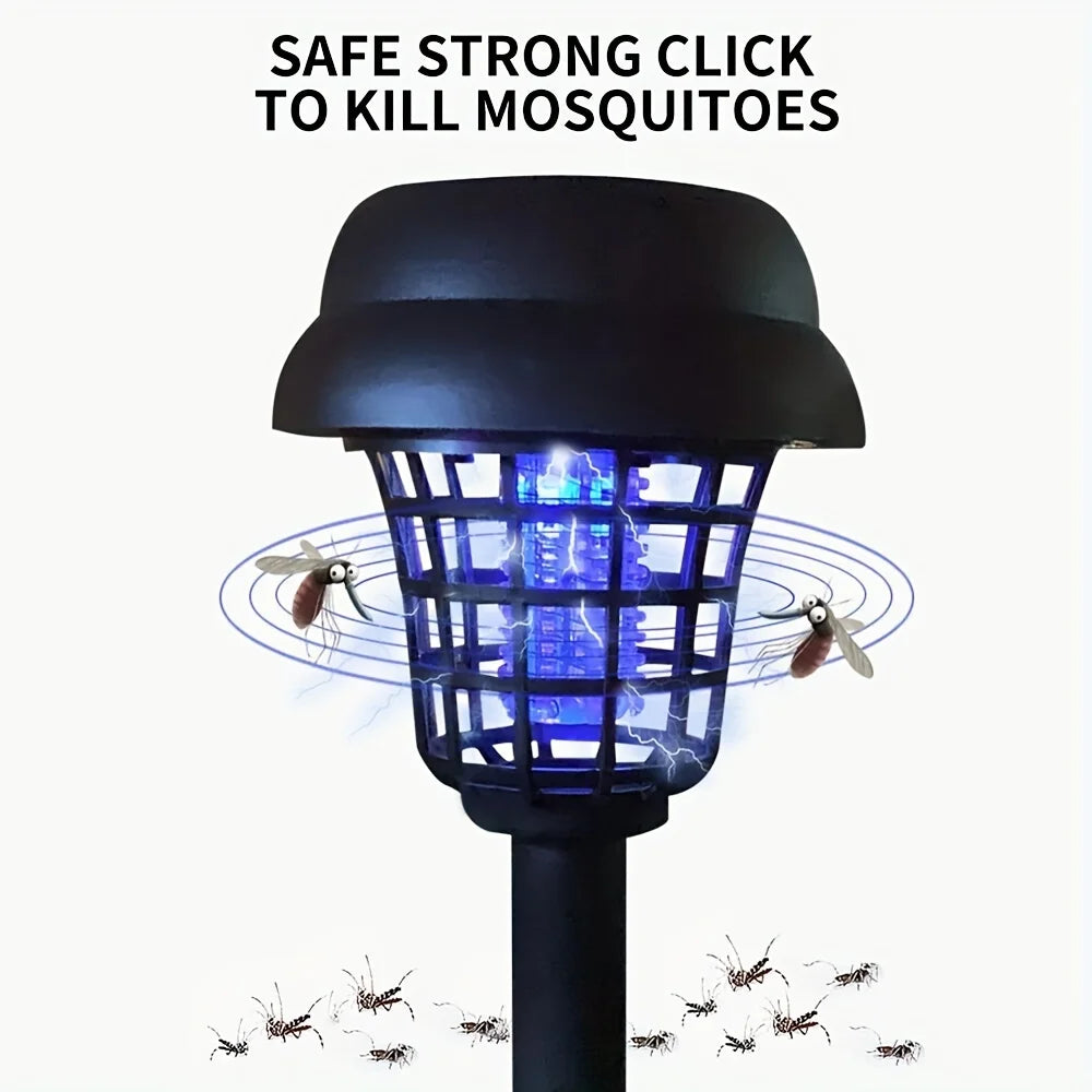 2pcs, Solar Mosquito Killer Lamp,Garden Fly Trap Lamp