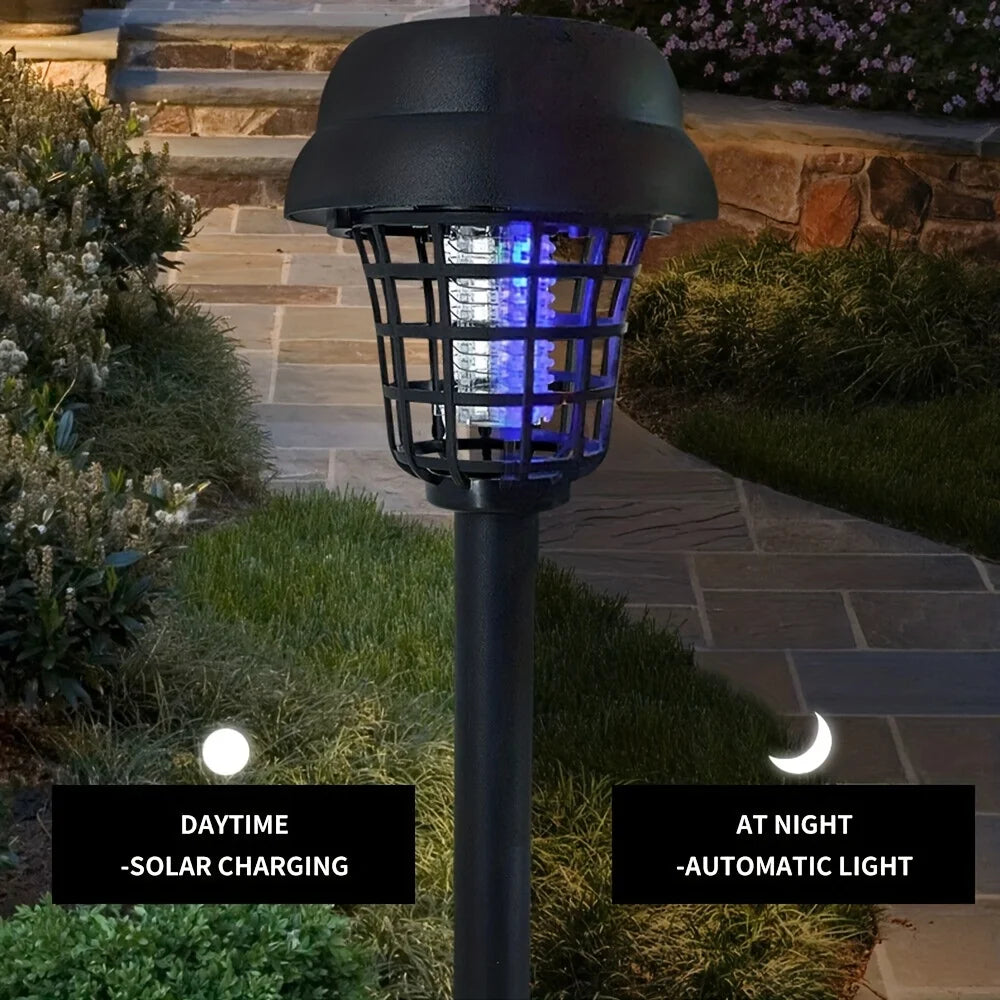 2pcs, Solar Mosquito Killer Lamp,Garden Fly Trap Lamp