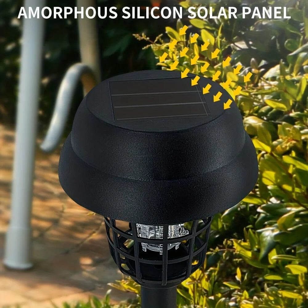 2pcs, Solar Mosquito Killer Lamp,Garden Fly Trap Lamp