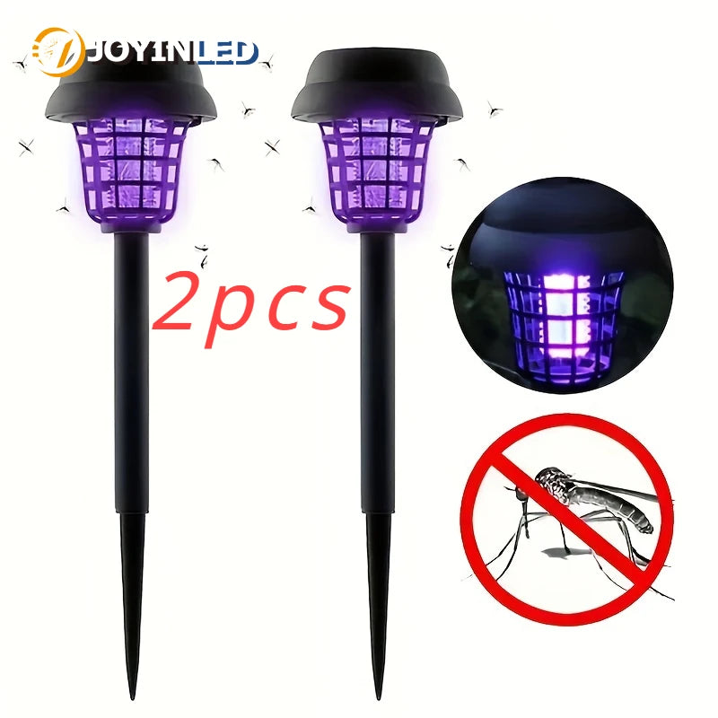 2pcs, Solar Mosquito Killer Lamp,Garden Fly Trap Lamp