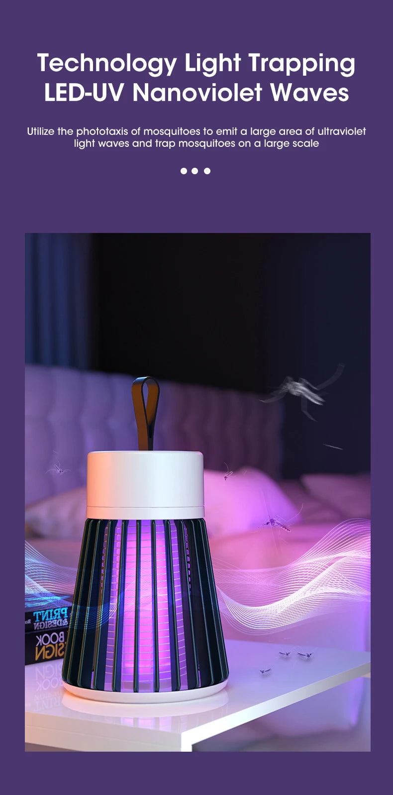 Smart Mosquito Killer – Peaceful Sleep Without Bites or Noise!"