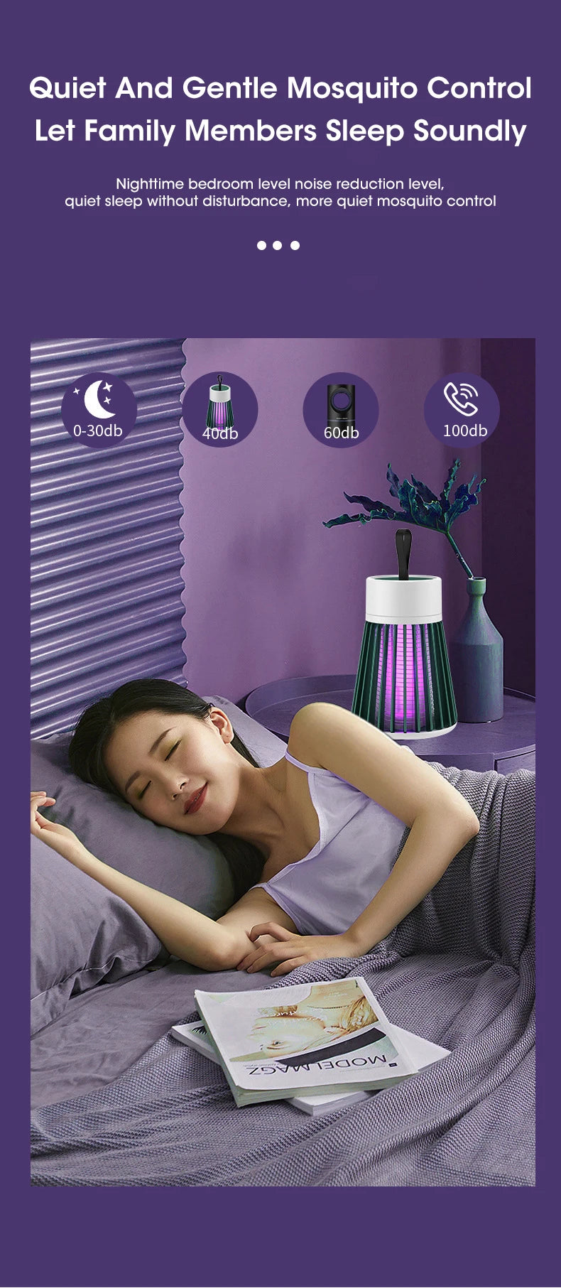 Smart Mosquito Killer – Peaceful Sleep Without Bites or Noise!"