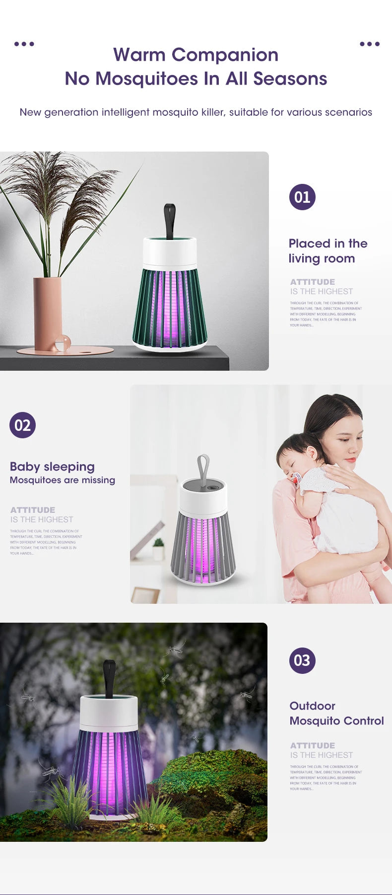 Smart Mosquito Killer – Peaceful Sleep Without Bites or Noise!"