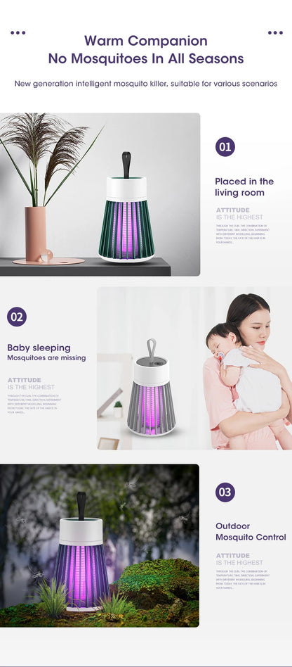 Smart Mosquito Killer – Peaceful Sleep Without Bites or Noise!"