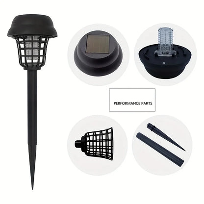 2pcs, Solar Mosquito Killer Lamp,Garden Fly Trap Lamp