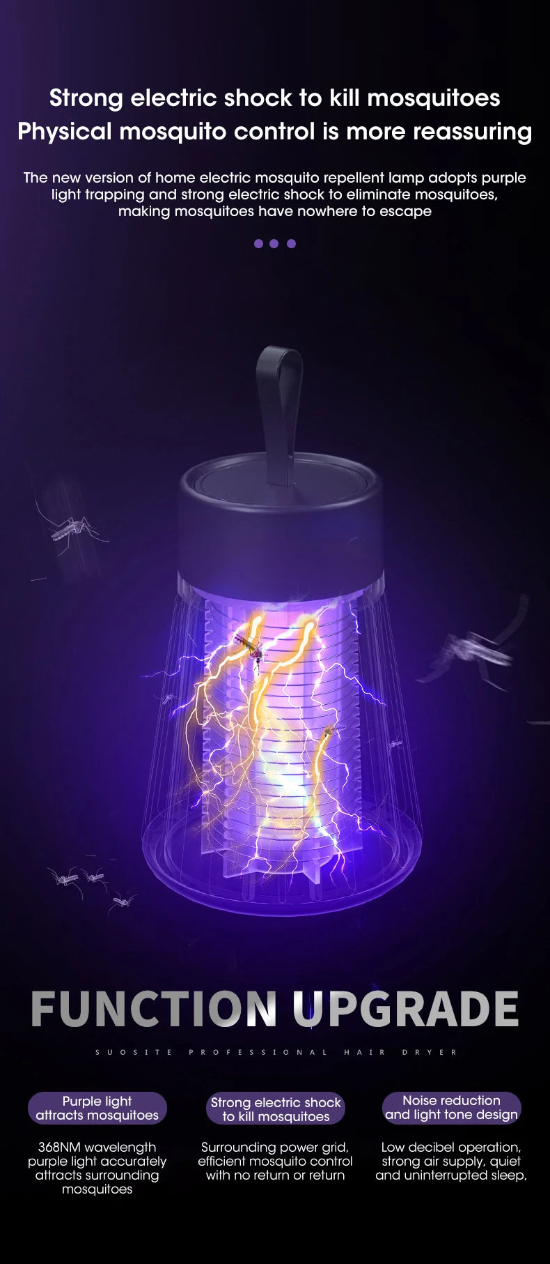 Smart Mosquito Killer – Peaceful Sleep Without Bites or Noise!"